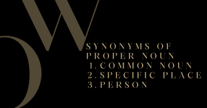 Synonyms of Proper Noun